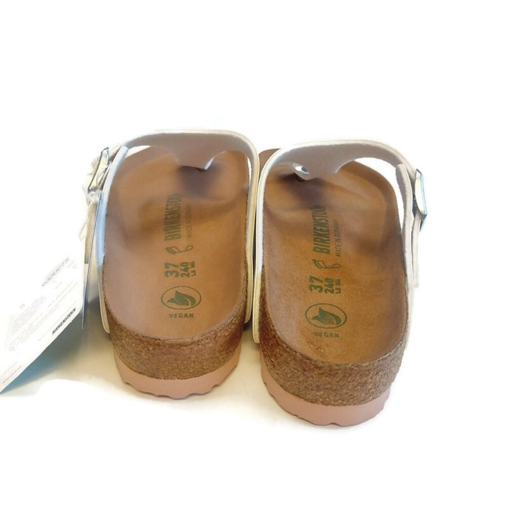 Birkenstock Womens Sz 6 Gizeh Vegan Birko-Flor Sandals EU 37 Paisley Light Rose - Picture 7 of 10